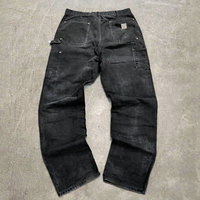 Pantalon de travail personnalisé en toile de canard épaisse, à double genouillère, style charpentier, tactique, pour le skate, en sergé, type cargo