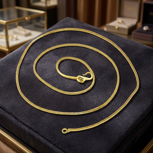 Wholesale 14K 18K 24K Micro Gold Plated Snake Design Chain Necklace, Fashion Chain Necklace, Snake Link Style Chain, Brass Chain - Product Image 2