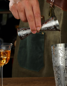 Bộ dụng cụ pha chế cocktail kiểu Nhật Bản, khắc họa tiết, chất liệu thép không gỉ, dụng cụ pha chế cho bartender, bán buôn, bộ dụng cụ pha chế đôi - Product Image 6