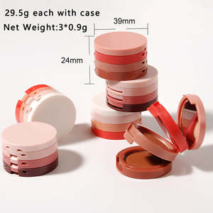 Venta de fábrica Logotipo personalizado 3 en 1 Paleta de maquillaje multifunción Aligeramiento DE LA PIEL Resaltador Contorno Blush Paleta de polvos prensados - Product Image 2