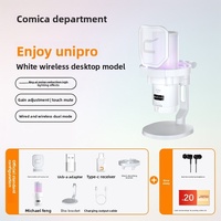 COMICA Enjoy Uni Pro - Micrófono Inalámbrico Profesional con Cancelación Activa de Ruido Tipo C para Transmisión en Vivo, Canto, Voz y Juegos