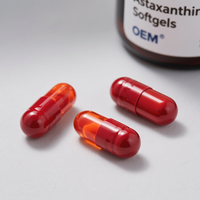 Huile d'astaxanthine OEM 8mg en gélules souples végétaliennes antioxydantes, 60/120 unités pour marque privée - Soutien immunitaire et énergétique pour adultes