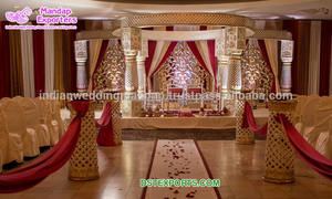 Ensemble de mandap de mariage hindou traditionnel en plein air, magnifique mandap de mariage indien en plein air, magnifique mandap de mariage en plein air - Product Image 3