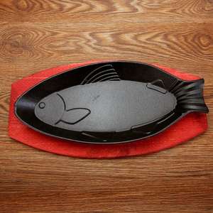 Sartén para pescado de hierro fundido, ideal para hornear, base gruesa, evita deformaciones, cocina saludable - Product Image 2