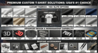 T-shirt en coton lourd tricoté uni 220 g/m² avec impression numérique personnalisée – Tee-shirt vierge de haute qualité pour hommes et femmes – Vente en gros et commandes en vrac