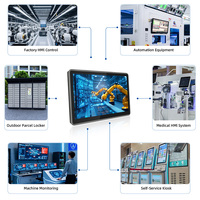 Panel PC Industrial J4125 con Pantalla Táctil, Monitor LCD Industrial, Panel HMI IP65, Windows 10/11, Linux, RS485, HDMI, Doble LAN
