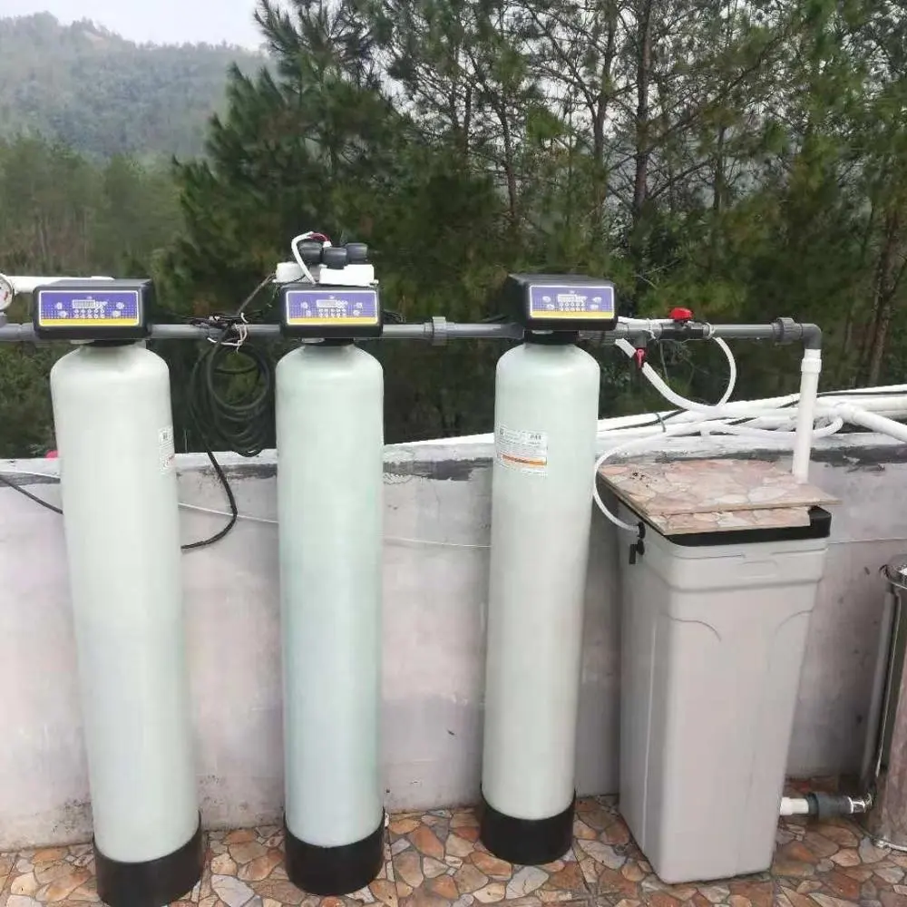 Manuel/otomatik FRP tankı kum filtresi karbon filtre su yumuşatıcı sistemi