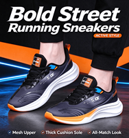 Chaussures de sport légères en gros pour hommes, baskets de rue décontractées en maille, chaussures de course actives pour hommes