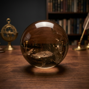 Esferas de bola de cuarzo ahumado de gran tamaño, venta al por mayor, artesanías de cristal, piedras naturales, Feng Shui, rocas decorativas de Reiki, esferas minerales - Product Image 2