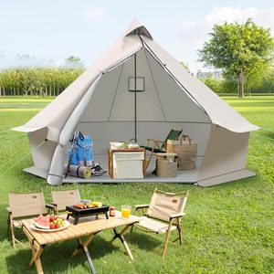 Yurta Mongol de Lujo, Tienda de Campaña de Lona de Algodón Impermeable <span class=keywords><strong>para</strong></span> 4 Estaciones con <span class=keywords><strong>Estufa</strong></span> de Leña, Portátil, Elegante, <span class=keywords><strong>para</strong></span> Acampar, 118 x 118 x 79 - Product Image 5