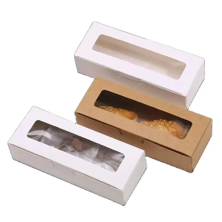 Kundenspezifische Packung für Kissenbox aus Kraftpapier kundenspezifische Schachteln Karton Geschenk Süßigkeiten Kissenbox mit Klarsichtfenster