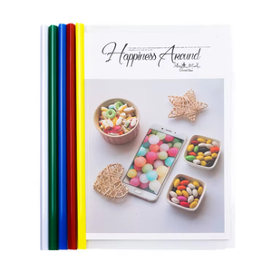 Porte-documents de présentation en plastique transparent format A4 avec dos coloré pour documents de bureau - Product Image 2