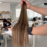 Estensioni per capelli ricci con punta piatta Yuanzhen all'ingrosso dalla fabbrica, doppia trama, cheratina russa, capelli umani