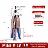 Pince parallèle pneumatique à trois griffes à longue course, cylindre à air en alliage d'aluminium avec capteur magnétique pour automatisation de préhension et placement