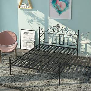 Phong Cách Châu Âu Đồ Nội Thất Phòng Ngủ Copulate Sắt Rèn Giường Kim Loại Nền Tảng Giường Khung Tùy Chỉnh - Product Image 6