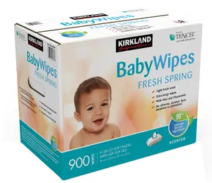 100% 可生物降解超柔软婴儿湿巾100克拉/彩盒袋