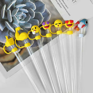 Nuevos Emojis 3D 2025, Accesorios de Silicona de 10 mm para Bebidas, Antipolvo, para Botellas, Vasos y Termos, con Tapas Decorativas y Cubiertas para Pajitas - Product Image 1