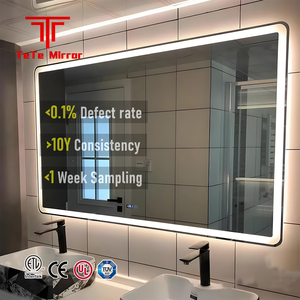 Tete 4Mm Bạc Hiện Đại Cảm Ứng Chuyển Đổi Tri-Màu Sắc Có Thể Điều Chỉnh Ánh Sáng 3000K-6000K Thời Gian Hiển Thị Cắm Thông Minh Khách Sạn LED Tường Salon Biệt Thự - Product Image 1