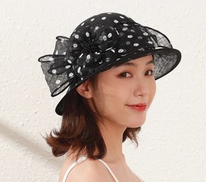 High Quality Ladies Fashion Patterns Sinamay Organza Round Fascinator Church <b>Hats</b> Silk Screen Printed <b>for</b> <b>Wedding</b> & Church Use - Product Image 1