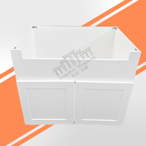 Armoires Shaker blanches en bois américain à vendre 36 "L X 34.5" H X 24 "<span class=keywords><strong>D</strong></span> Armoire <span class=keywords><strong>d</strong></span>'évier de ferme pour la cuisine Tablier au design moderne Armoire de base pour évier - Product Image 2