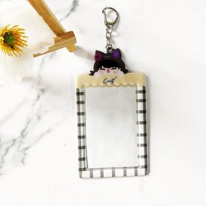 Hot Sales <b>Personalized</b> Bus Card Holder Plastic Acrylic Cute PVC With <b>Keychain</b> for Kpop Style BK Photo Card Holders - Product Image 6