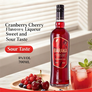 Cranberry <strong>Cherry</strong> Flavored <strong>Liqueur</strong> 8% ABV 700ML Bottles B2B Bulk ODM Custom MOQ50 China Factory Bar Caf Supermarket - Product Image 1