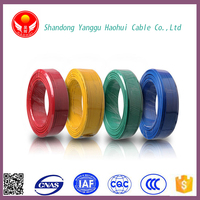 Cable Eléctrico HAOHUI BV de Cobre Sólido de 1.5mm, 2.5mm, 4mm, Unipolar, Aislamiento de PVC H07V-U THHN, 450-750V
