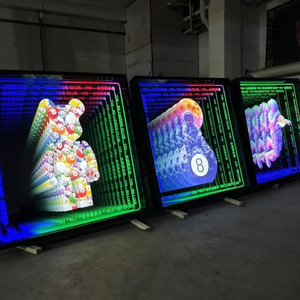 จอแสดงผล LED รูปวงรีแบบกระจกอินฟินิตี้ ติดผนัง ไฟนีออนหลากสี ควบคุมผ่านแอพ สำหรับป้ายอาคาร พร้อมกราฟิกแบบกำหนดเองได้ - Product Image 6