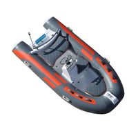 Bateau semi-rigide en fibre de verre gris RIB 330C avec équipement complet pour les opérateurs de loisirs
