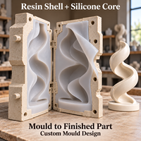 Moule en résine Tietuo + noyau en silicone pour œuvres d'art en PU C293-G4, spécialiste des composants imitation bois en polyuréthane