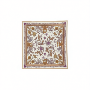 Foulard quadrato piccolo con motivo floreale 70x70 cm per donna, accessorio moda - Product Image 1