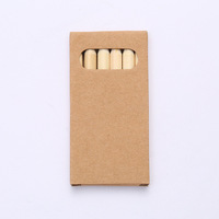 Crayons de couleur en bois de dessin animé pour enfants 6 couleurs/3.5 po ensemble de crayons de couleur ensemble de crayons de couleur en bois pour enfants promotionnel