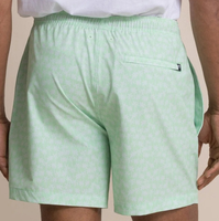 Short de bain décontracté à séchage rapide en tissu recyclé avec doublure en maille, imprimé Palmy, nouvelle tendance, personnalisable, vente en gros