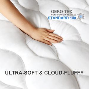 Surmatelas Queen Microfibre Pillow Top Matelas Extra Épais 8-21 ''Deep Snow Down Alternative Overfilled Plush - Product Image 2