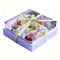 Fournisseur chinois Gâteau Pâtisserie Biscuit Dessert Thé de l'après-midi Boîtes d'emballage Boîte à biscuits transparente biodégradable