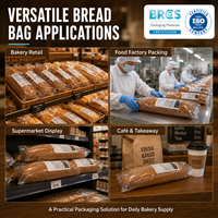 Sacs à pain micro-perforés respirants anti-humidité en gros, emballage alimentaire en PE de qualité alimentaire pour boulangerie