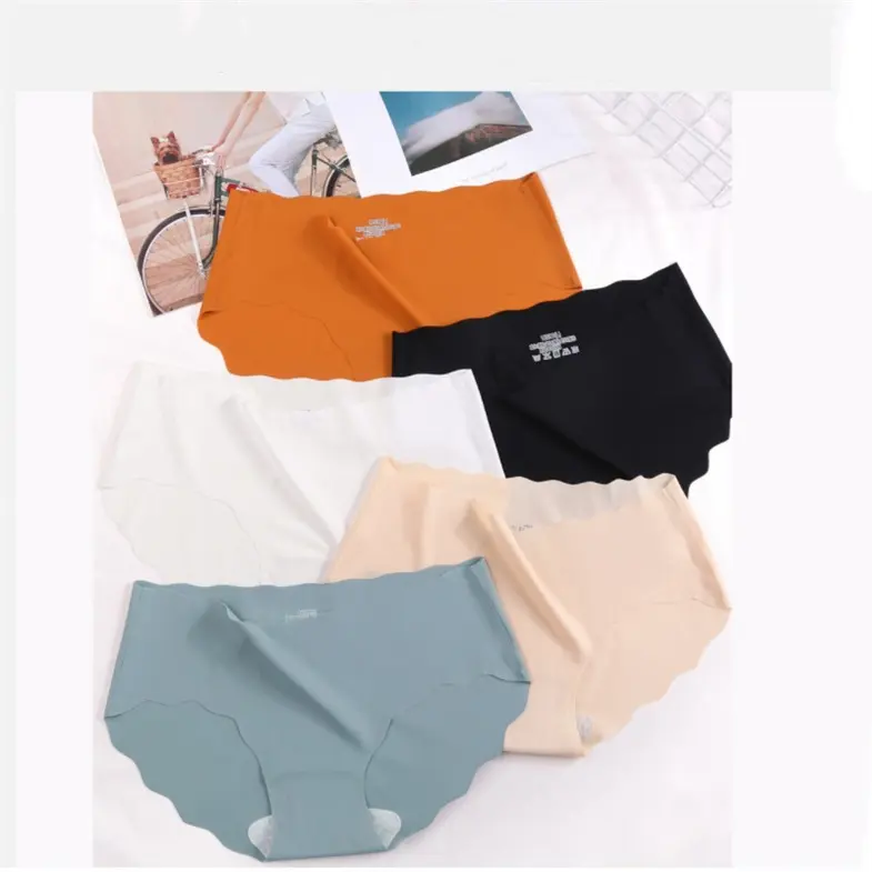 Panty rắn trưởng thành người phụ nữ trong lụa knickers đồ lót liền mạch quần lót người lớn đồng bằng nhuộm Hipster Chất lượng cao Ice dệt kim 8 màu sắc