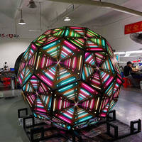 Panel LED P3 Heksagonal Video Wall Geometri Penyambungan Hex Honeycomb Lampu Malam Layar Tampilan LED Pantalla LED Heksagon