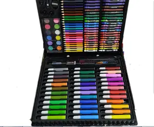 150 piezas Juego de arte dibujo lápiz de Color Crayon acuarela pintura pluma suministros para el regalo de los niños