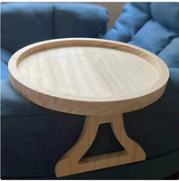 Nampan Sandaran Sofa Bambu Ringan Modern, Rak Penyimpanan Camilan Portabel Lipat untuk Ruang Tamu