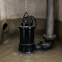 Pompe submersible pour eaux usées SUBEAST en fonte WQ, grand débit, anti-colmatage, pour le relevage des eaux usées, pour les stations d'épuration