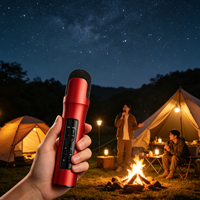 Microphone de karaoké capacitif Bluetooth 5.0, mini microphone portable pour enregistrement en direct avec changeur de voix DSP et retour d'écouteurs