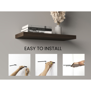 Ecco 31.5 In Wide Floating Shelves Set Of 2 <b>Wall</b> Mount Book <b>Storage</b> For Bedroom Bathroom Decor - Product Image 4