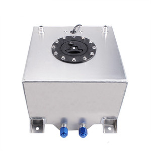 Tanque de Combustible de Aluminio Billet de Carreras de 20L con Sensor, Tanque de Amortiguación Negro/Plateado Pulido a Espejo de 5 Galones - Product Image 4