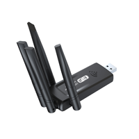 Nouveautés Adaptateur WiFi USB Mini Dongle Bluetooth Double Bande 1300 Mbps 2.4/5 GHz pour PC/Ordinateur Portable/Ordinateur de Bureau Récepteur Externe