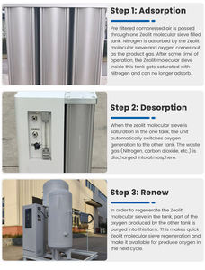 NEWTEK çin orijinal fabrika kaynağı en iyi fiyat 93% PSA oksijen bitki oksijen jeneratörü tıbbi küçük hastane kullanımı için - Product Image 4