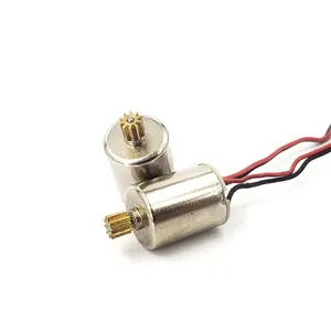 Precious Mini 1013 10mm * 13mm moteur sans noyau DC 1.5V 3V 3.7V avec 10 dents métal cuivre engrenage pour jouet voiture pluie Train modèle