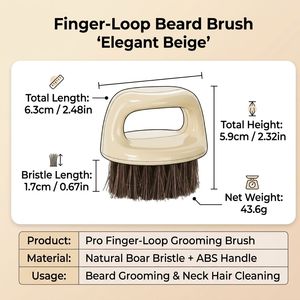 <span class=keywords><strong>Cepillo</strong></span> profesional para barba con asa <span class=keywords><strong>de</strong></span> sujeción, cerdas naturales <span class=keywords><strong>de</strong></span> jabalí, <span class=keywords><strong>cepillo</strong></span> <span class=keywords><strong>de</strong></span> limpieza para barbería, <span class=keywords><strong>cepillo</strong></span> para el cuello, herramienta para el cuidado del vello facial - Product Image 2