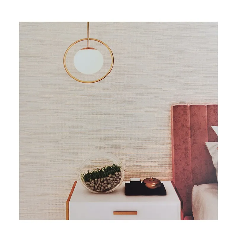 Papel tapiz de vinilo con respaldo de tela de papel de pared impermeable para decoración Interior de Hotel y hogar