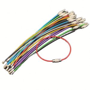 Llaveros de alambre metálico de acero inoxidable con impresión offset, ligeros e impermeables, para senderismo, equipaje y etiquetas de identificación - Product Image 1